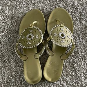 Jack Rodgers Sandals- green “jellies”